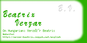 beatrix verzar business card